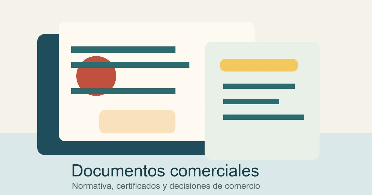Documentos comerciales sobre una mesa de trabajo para revisar una consulta operativa de comercio.