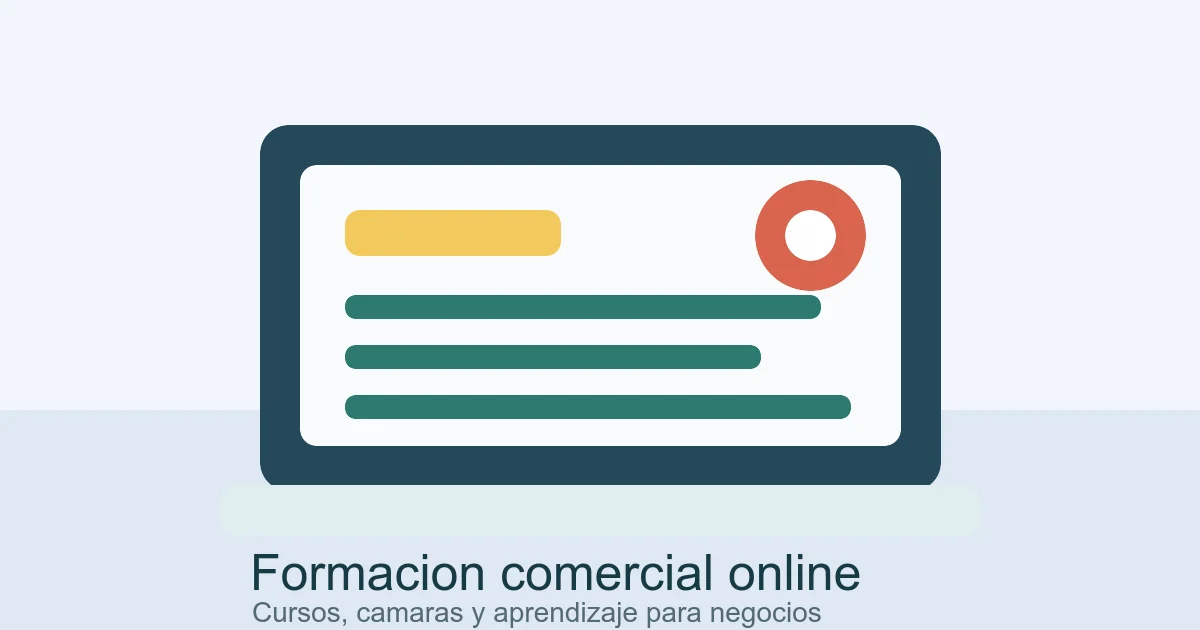 Portátil con una plataforma de formación comercial online para negocios y profesionales.